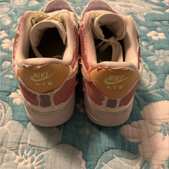 Nike Air Force 1 Pastel Patchwork Sneakers - Purple, Teal, Yellow, Pink, white - Picture 4 of 5